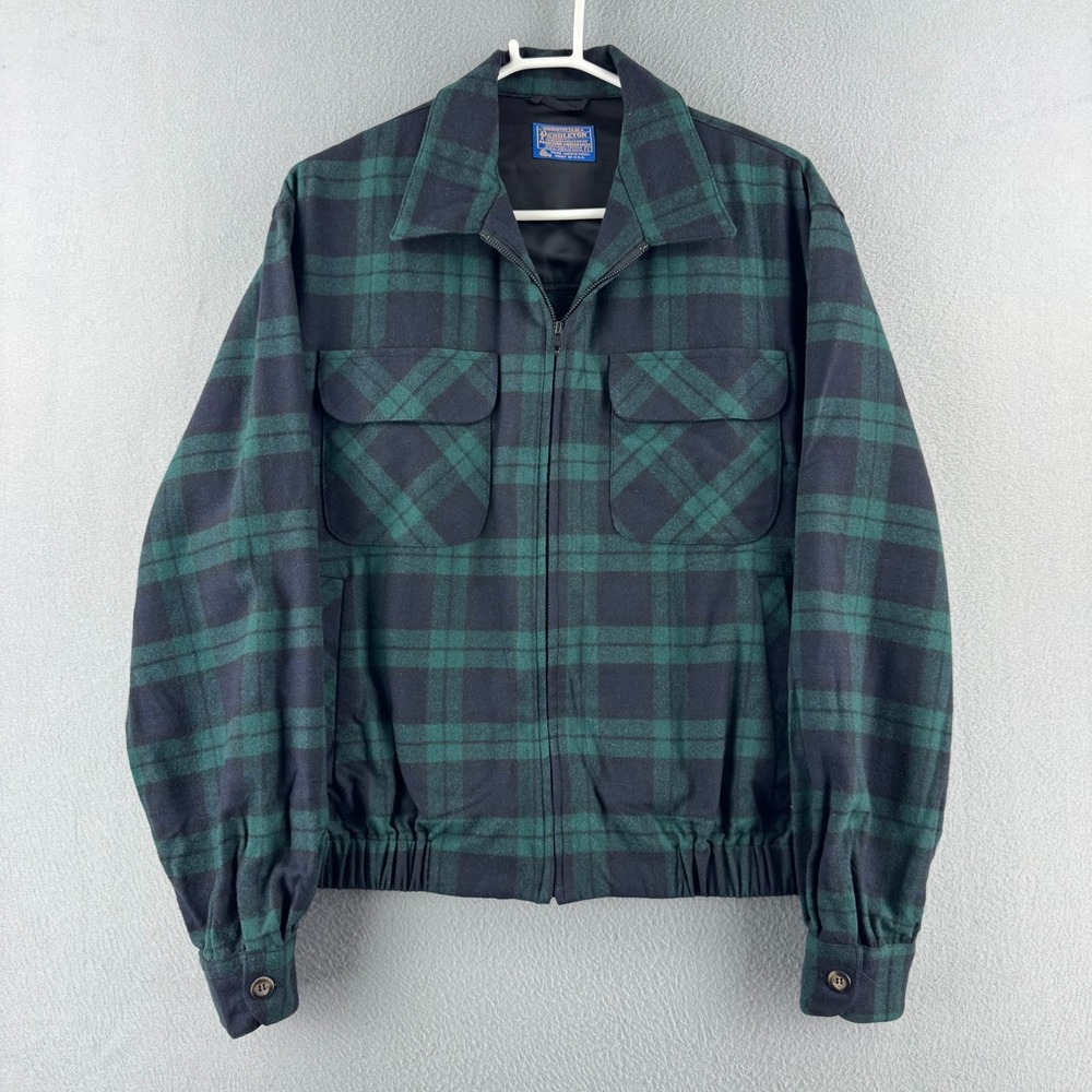Vintage Pendleton Jacket Mens Large Wool‎ Blackwatch Tartan Plaid Ricky USA